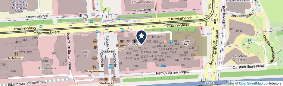Kaartweergave Strawinskylaan 521 in Amsterdam