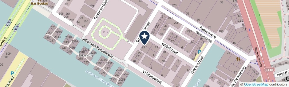 Kaartweergave Struisgrasstraat 21 in Amsterdam