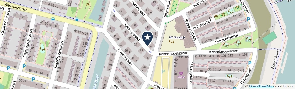 Kaartweergave Suikerpeerpad 2 in Amsterdam