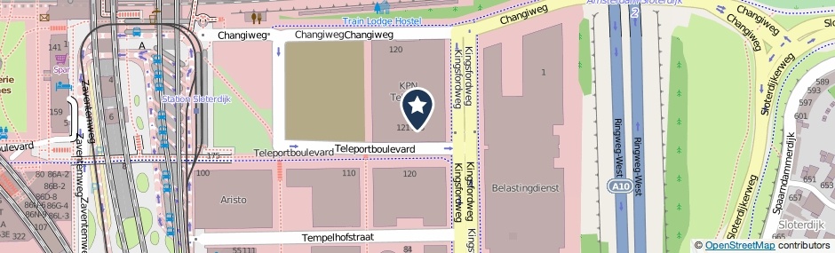 Kaartweergave Teleportboulevard 133 in Amsterdam