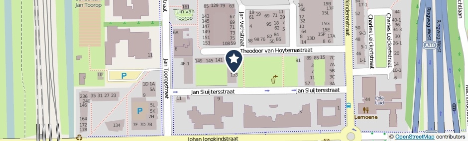Kaartweergave Theodoor Van Hoytemastraat 123 in Amsterdam