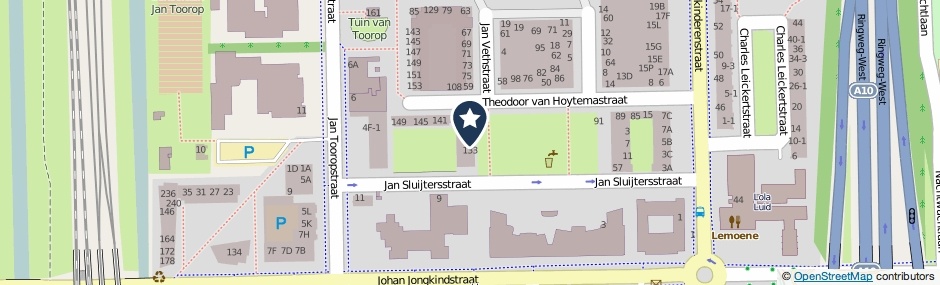 Kaartweergave Theodoor Van Hoytemastraat 125 in Amsterdam