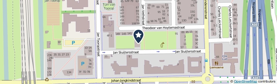 Kaartweergave Theodoor Van Hoytemastraat 133 in Amsterdam