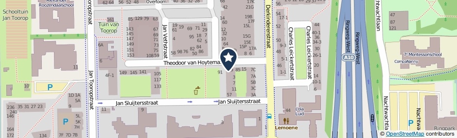 Kaartweergave Theodoor Van Hoytemastraat 89 in Amsterdam