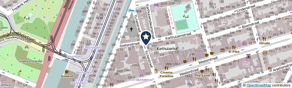 Kaartweergave Tichelstraat 31-1 in Amsterdam