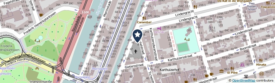 Kaartweergave Tichelstraat 6 in Amsterdam