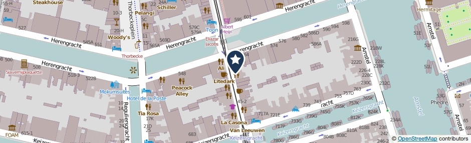 Kaartweergave Utrechtsestraat 27-1 in Amsterdam