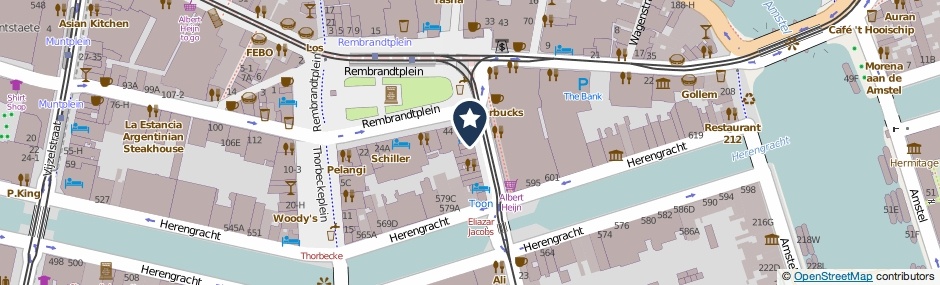Kaartweergave Utrechtsestraat 4-H in Amsterdam