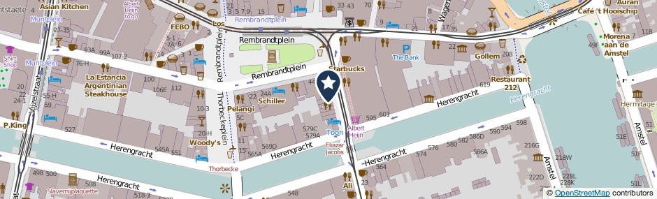 Kaartweergave Utrechtsestraat 8-H in Amsterdam