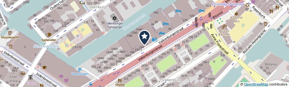 Kaartweergave Valkenburgerstraat 134-B in Amsterdam