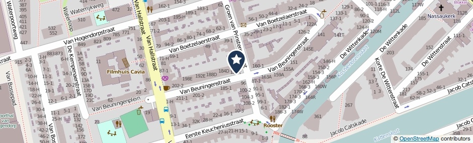 Kaartweergave Van Beuningenstraat 178-A in Amsterdam