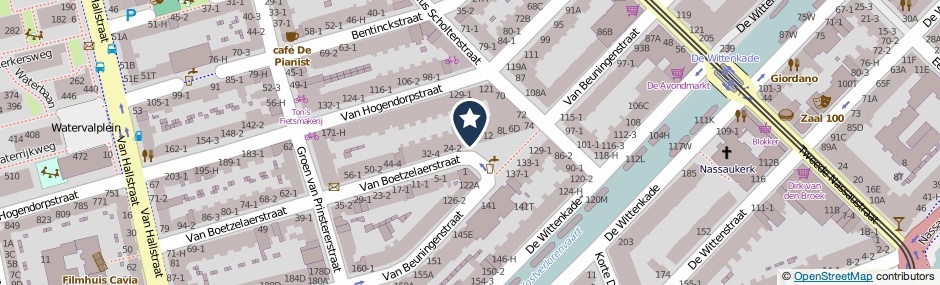 Kaartweergave Van Boetzelaerstraat 18 in Amsterdam