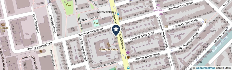 Kaartweergave Van Hallstraat 26 in Amsterdam