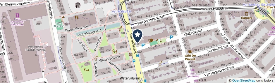 Kaartweergave Van Hallstraat 47-3 in Amsterdam