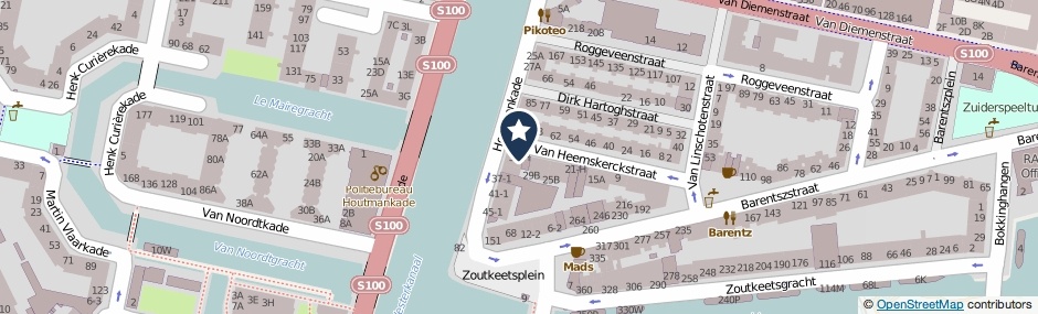 Kaartweergave Van Heemskerckstraat 35-1 in Amsterdam