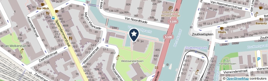 Kaartweergave Van Noordtkade 5-A in Amsterdam
