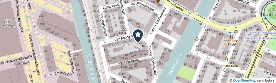 Kaartweergave Van Rappardstraat 5-1 in Amsterdam