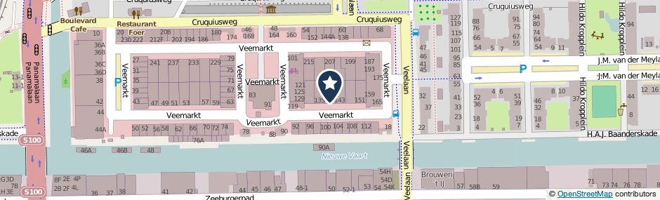 Kaartweergave Veemarkt 139 in Amsterdam