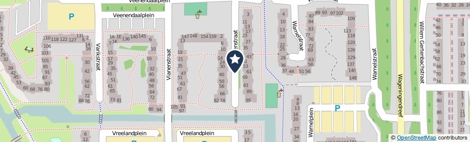 Kaartweergave Veldhuizenstraat in Amsterdam
