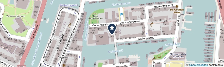 Kaartweergave Vierwindendwarsstraat 15-2 in Amsterdam