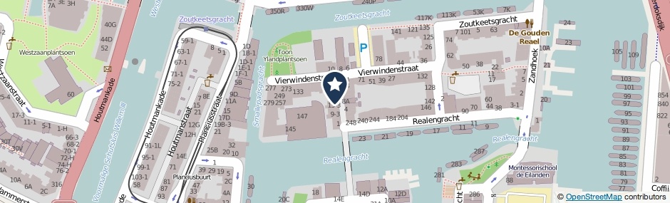 Kaartweergave Vierwindendwarsstraat 17 in Amsterdam
