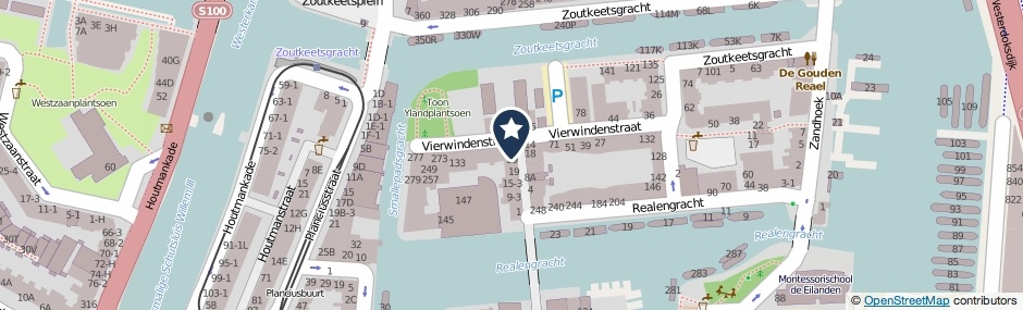 Kaartweergave Vierwindendwarsstraat 25 in Amsterdam