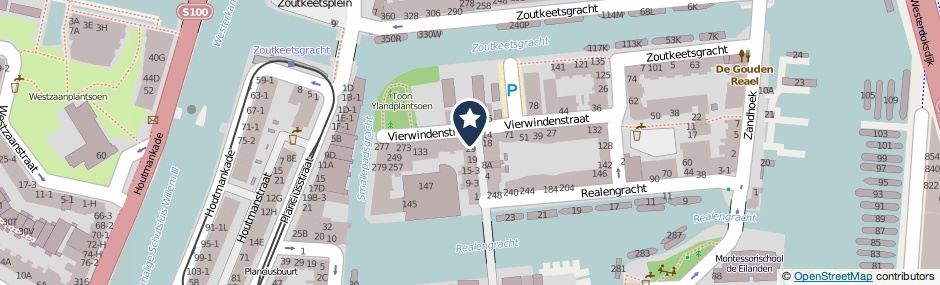 Kaartweergave Vierwindendwarsstraat 33 in Amsterdam