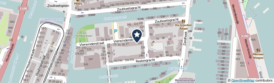 Kaartweergave Vierwindenstraat 1 in Amsterdam