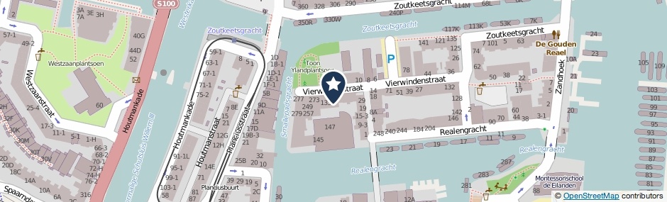 Kaartweergave Vierwindenstraat 121 in Amsterdam