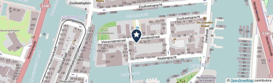 Kaartweergave Vierwindenstraat 73 in Amsterdam