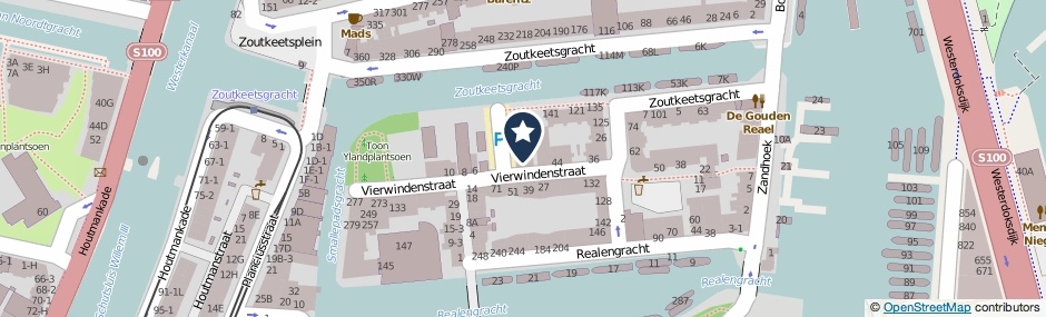 Kaartweergave Vierwindenstraat 76 in Amsterdam