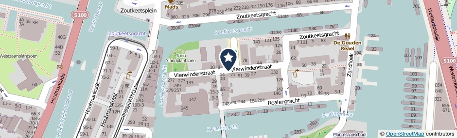 Kaartweergave Vierwindenstraat in Amsterdam