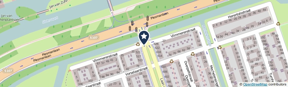 Kaartweergave Vlimmerenstraat in Amsterdam