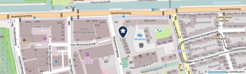 Kaartweergave Waterkeringweg 7 in Amsterdam