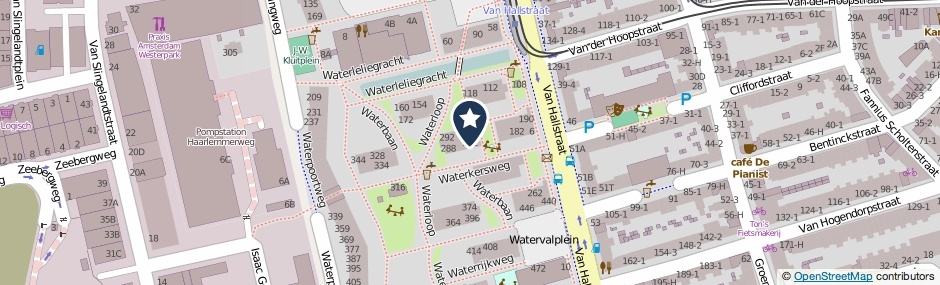 Kaartweergave Waterkersweg 282 in Amsterdam