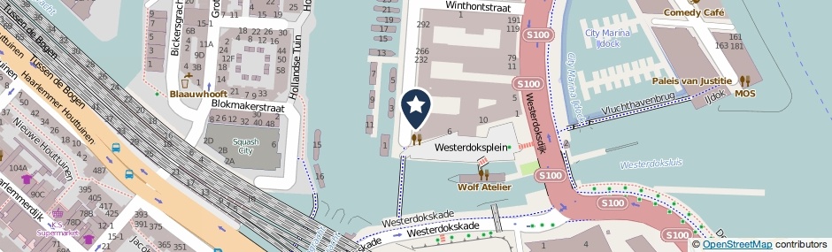 Kaartweergave Westerdok 106 in Amsterdam