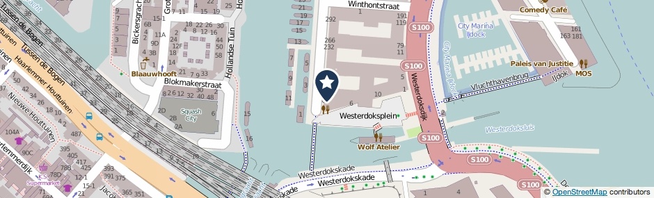 Kaartweergave Westerdok 134 in Amsterdam