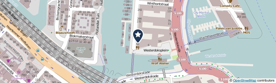 Kaartweergave Westerdok 142 in Amsterdam