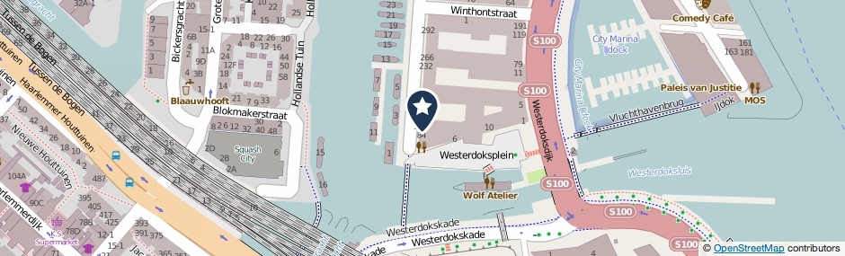 Kaartweergave Westerdok 162 in Amsterdam