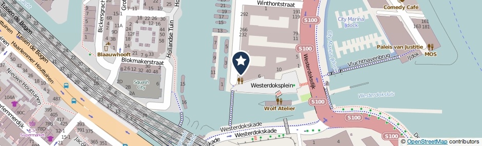 Kaartweergave Westerdok 224 in Amsterdam