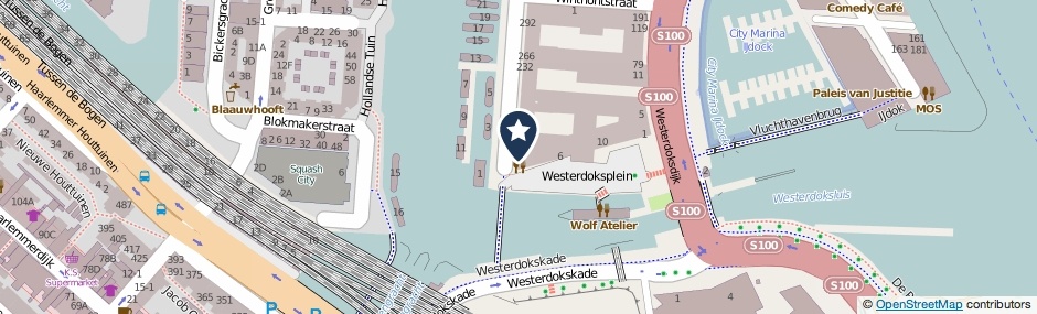 Kaartweergave Westerdok 28 in Amsterdam