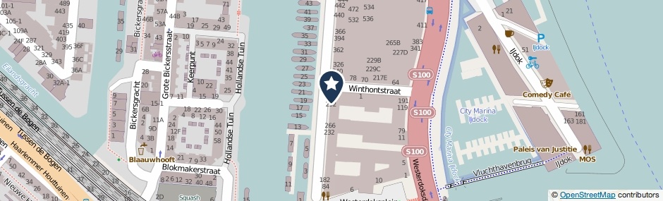 Kaartweergave Westerdok 310 in Amsterdam