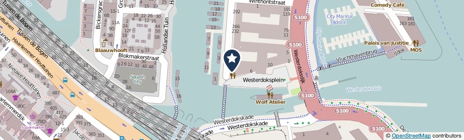 Kaartweergave Westerdok 34 in Amsterdam
