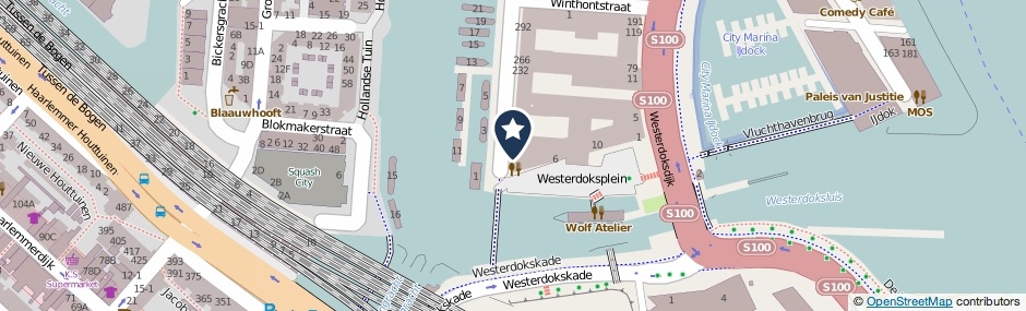 Kaartweergave Westerdok 38 in Amsterdam