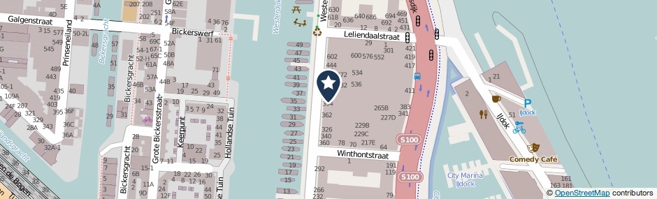 Kaartweergave Westerdok 380 in Amsterdam