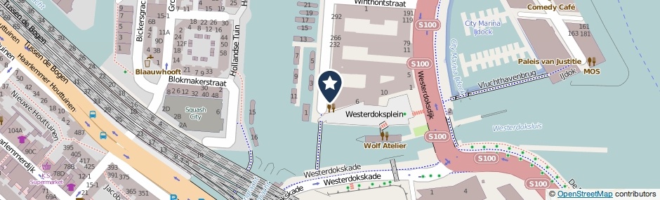 Kaartweergave Westerdok 40 in Amsterdam