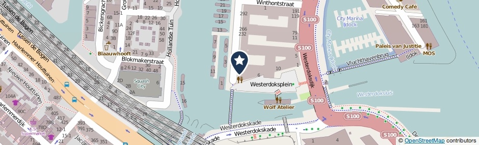 Kaartweergave Westerdok 84 in Amsterdam