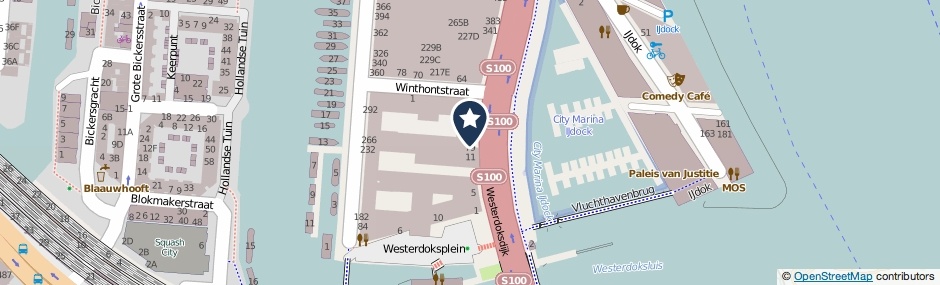 Kaartweergave Westerdoksdijk 101 in Amsterdam