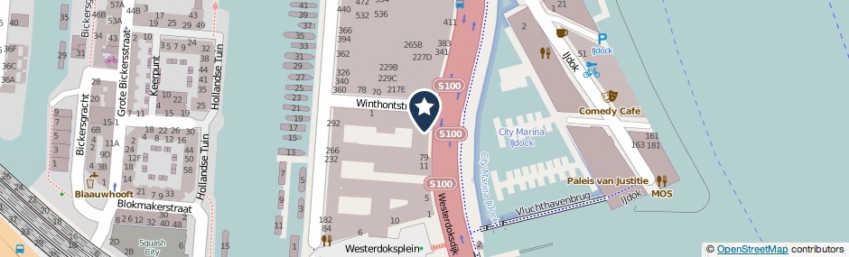 Kaartweergave Westerdoksdijk 107 in Amsterdam