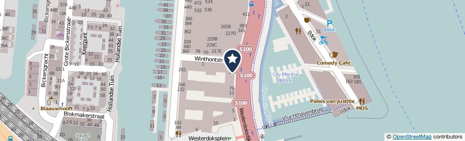 Kaartweergave Westerdoksdijk 135 in Amsterdam